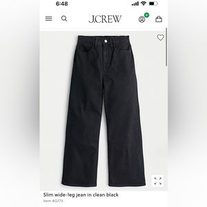 JCrew Slim Wide Leg Jean 27P